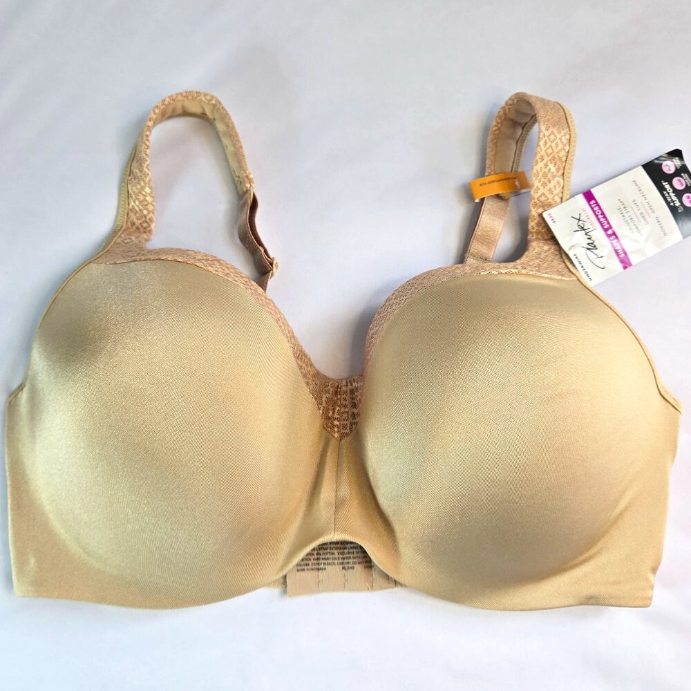 PLAYTEX Women's Secrets Full-Coverage Underwire Bra T-shirt Bra fSz: 38DD Nude
